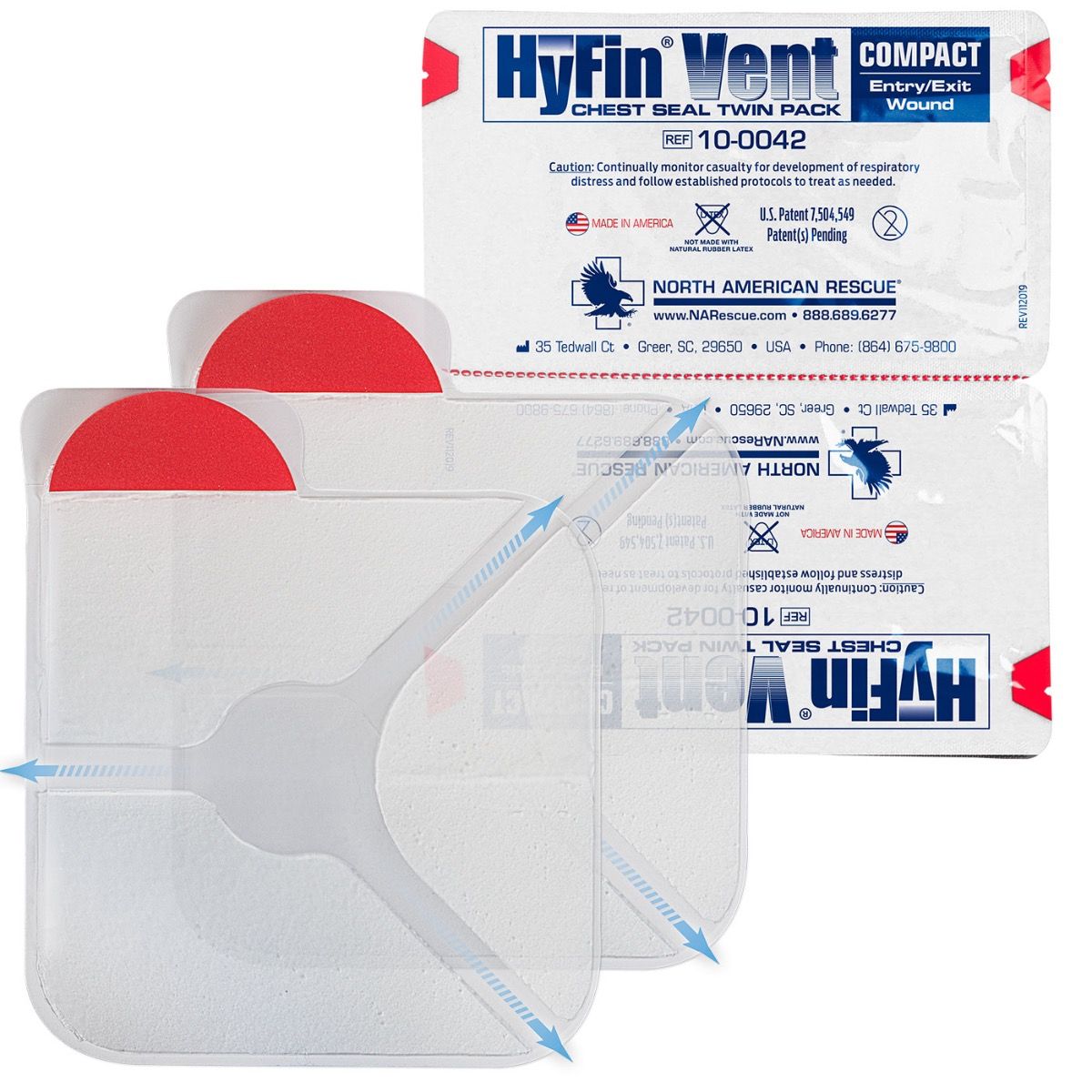 HyFin Vent Compact Chest Seal Twin Pack - NAR Low Profile
