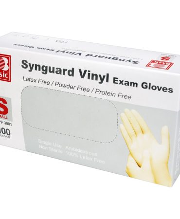 Powder Free Vinyl Exam Gloves - Small, 100/Bx