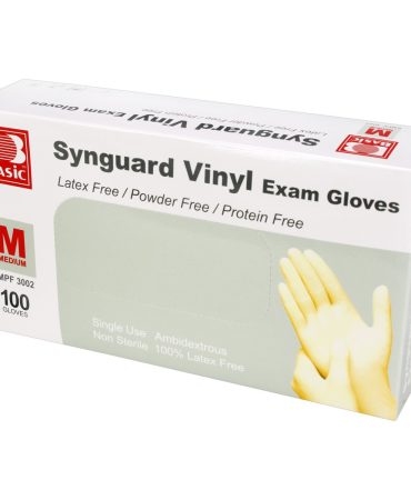 Powder Free Vinyl Exam Gloves - Medium, 100/Bx