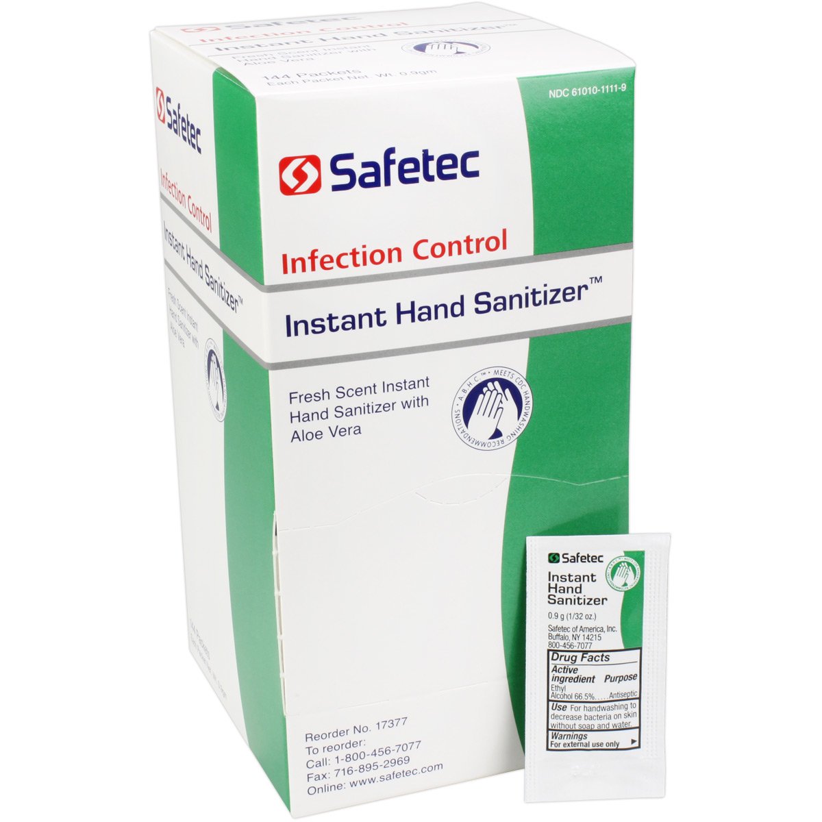 Hand Sanitizer Fresh, .9gm. Pouch, 144 per box