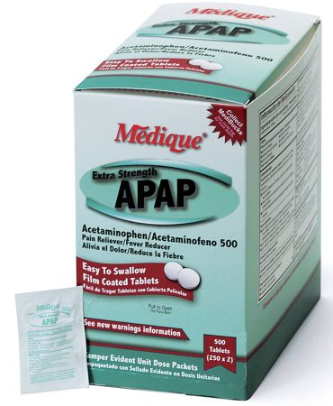 Extra Strength APAP, 500/box