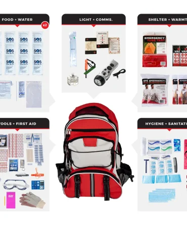 2 Person Comfort Survival Kit - 72 Hour Emergency Preparedness Backpack