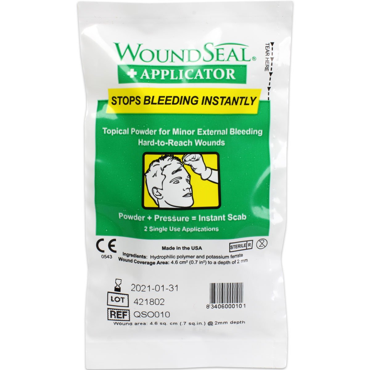 QR WoundSeal with Applicator for Nosebleeds - 2 Applications