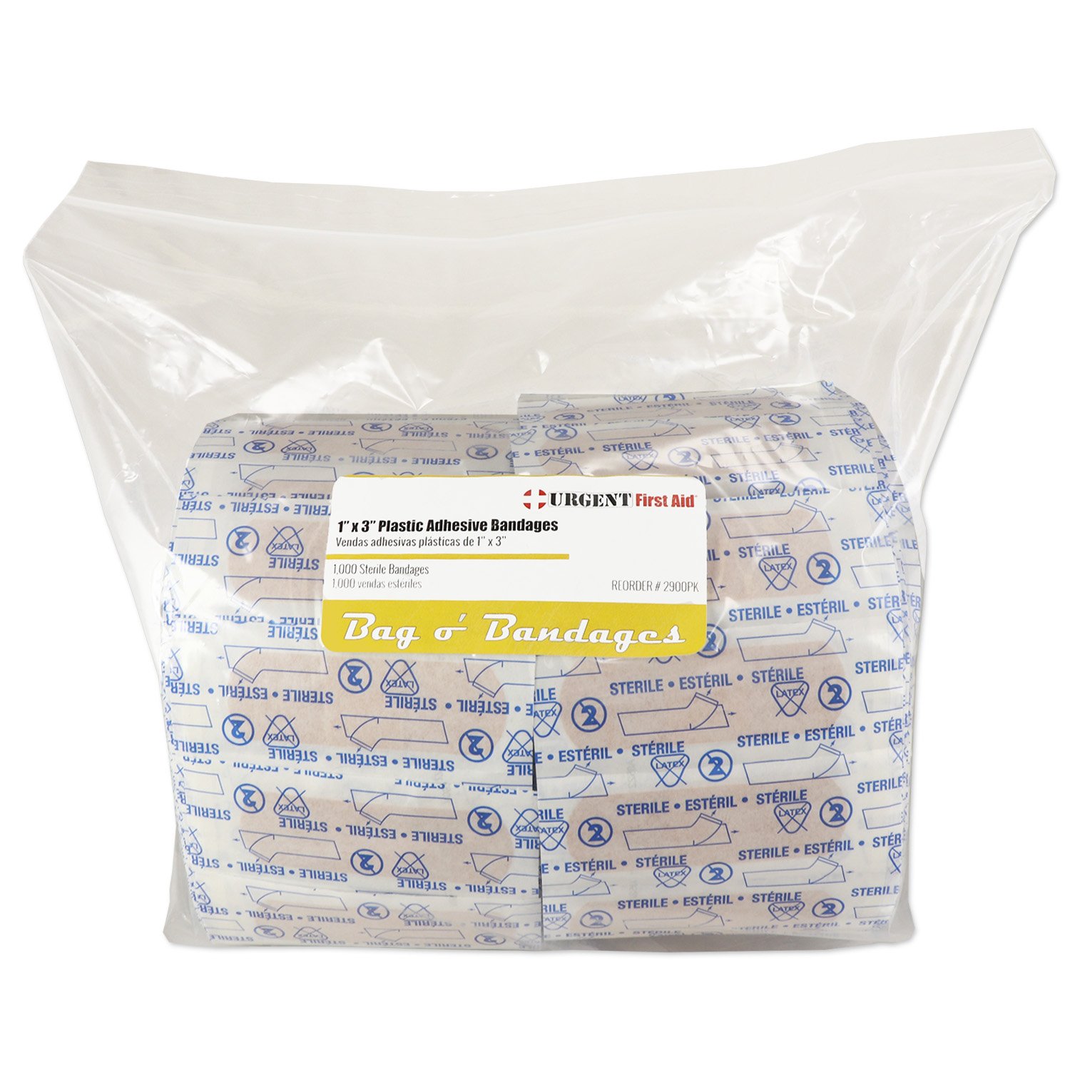 Bulk Adhesive Bandages 1000 Pack - 1" x 3" Plastic Strips - Image 2