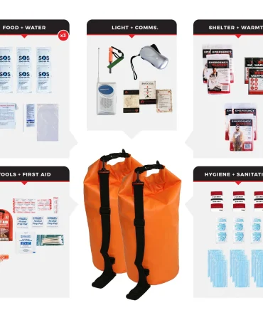 3 Person Necessity Survival Kit Dry Bag - 72 Hour Emergency Kit