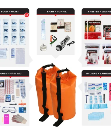 3 Person Comfort Survival Kit Dry Bag - 72 Hour Emergency Kit