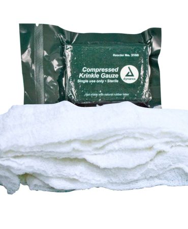 Compressed Krinkle Gauze Bandage - Sterile 4.5" x 4.1 Yard for Trauma and Bleeding Control