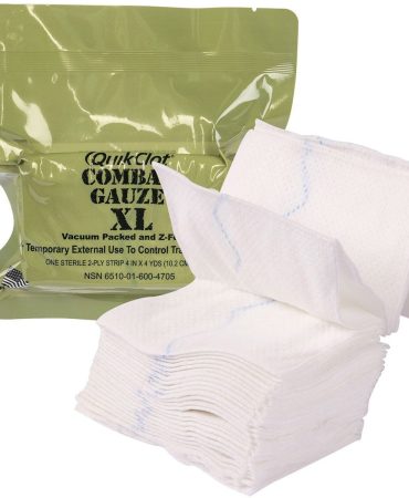 QuikClot Combat Gauze XL, Military Grade Hemostatic Dressing