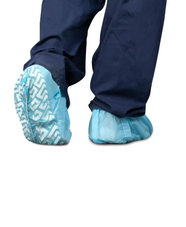 Shoe Covers, Non-Skid, Blue, Dukal (350-10), 100/Bag