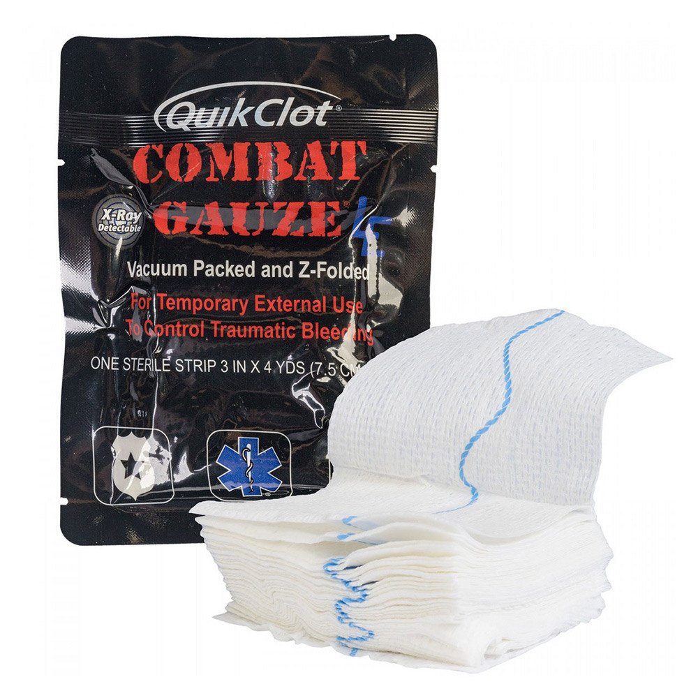 QuikClot Combat Gauze, Z-Fold Hemostatic for Law Enforcement