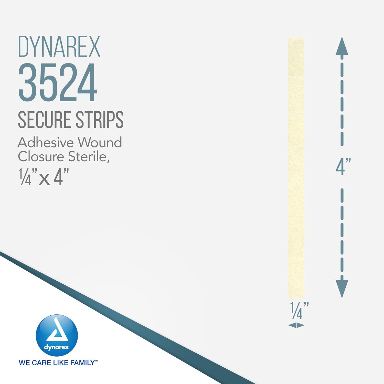 1/4" x 4" SecureStrip Adhesive Wound Closure Strips - 10 Per Pouch, Sterile - Image 2