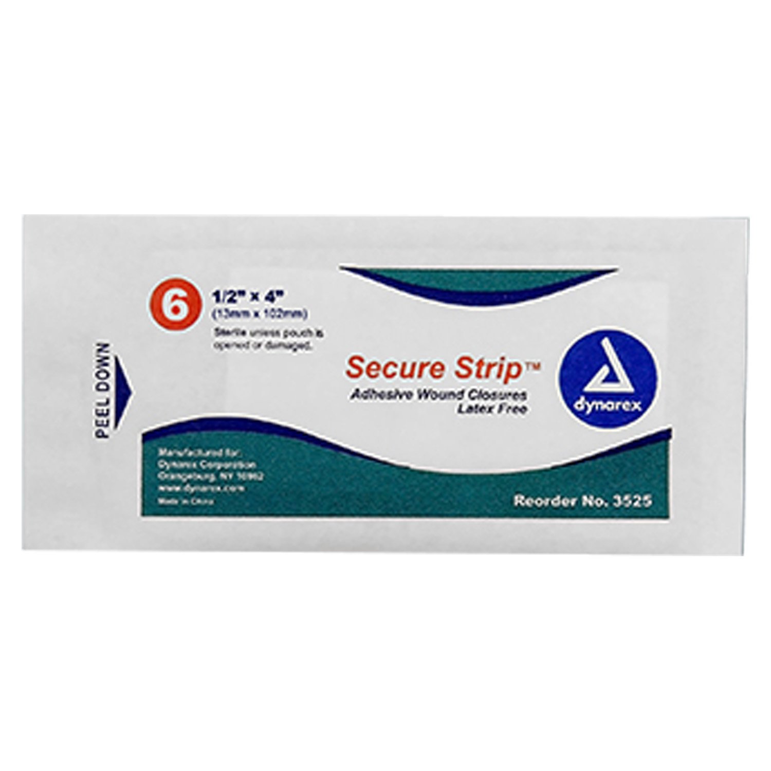 Half Inch x 4 Inch SecureStrip Adhesive Wound Closures 6 Pack - Sterile