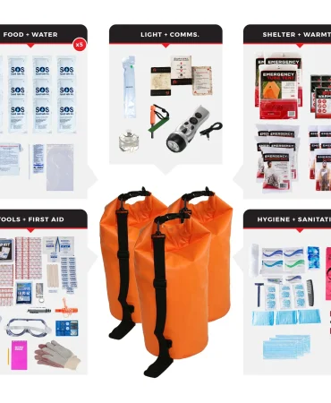 5 Person Comfort Survival Kit Dry Bag - 72 Hour Emergency Kit