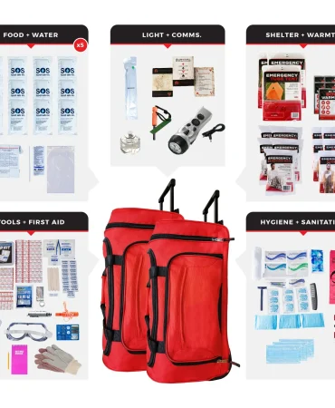 5 Person Comfort Survival Kit Rolling Bag - 72 Hour Emergency Kit