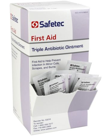 Triple Antibiotic Ointment Packets Bulk 144 Count - Safetec Brand