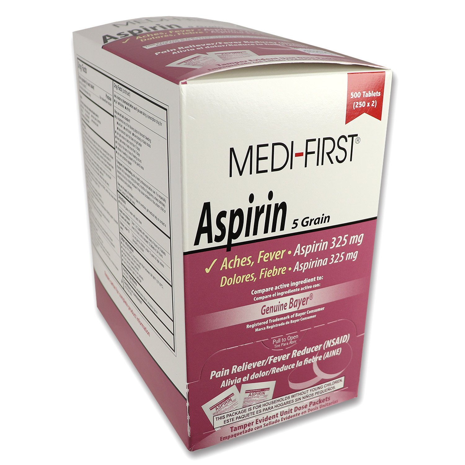 Aspirin 500 Tablets Bulk Supply - 325mg Unit Dose Packets