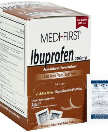 125 Ibuprofen Packs (2 Tablets Each) - Bulk Pain Relief