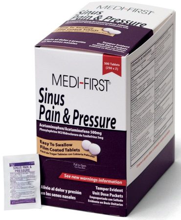 Sinus Pain & Pressure, 500/box