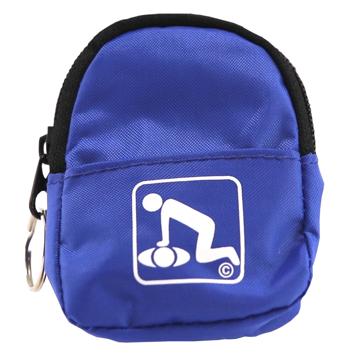 CPR Keychain Backpack Blue - Faceshield Gloves Wipes