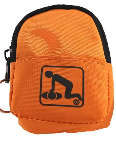 CPR Keychain Backpack Orange - Faceshield Gloves Wipes