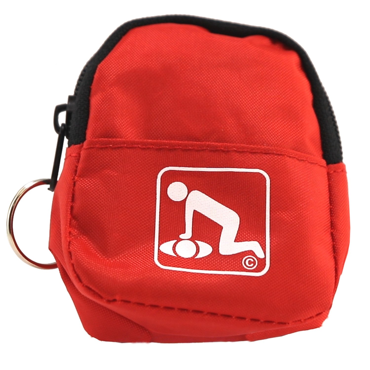 CPR Keychain Backpack Red - Faceshield Gloves Wipes