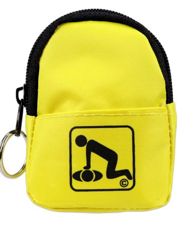CPR Keychain Backpack Yellow - Faceshield Gloves Wipes
