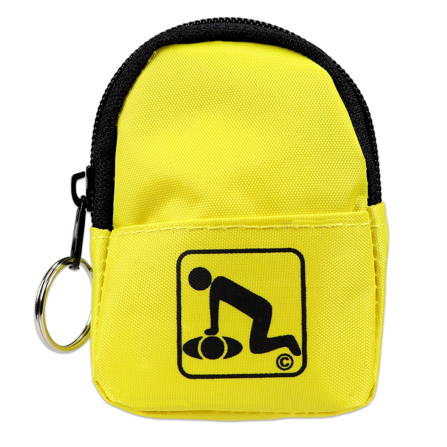 CPR Keychain Backpack Yellow - Faceshield Gloves Wipes