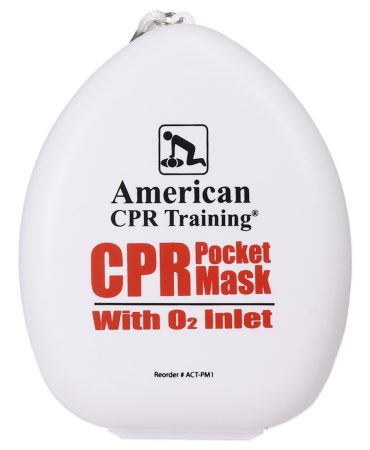 American CPR Pocket Mask with O2 Inlet - Adult Child Infant