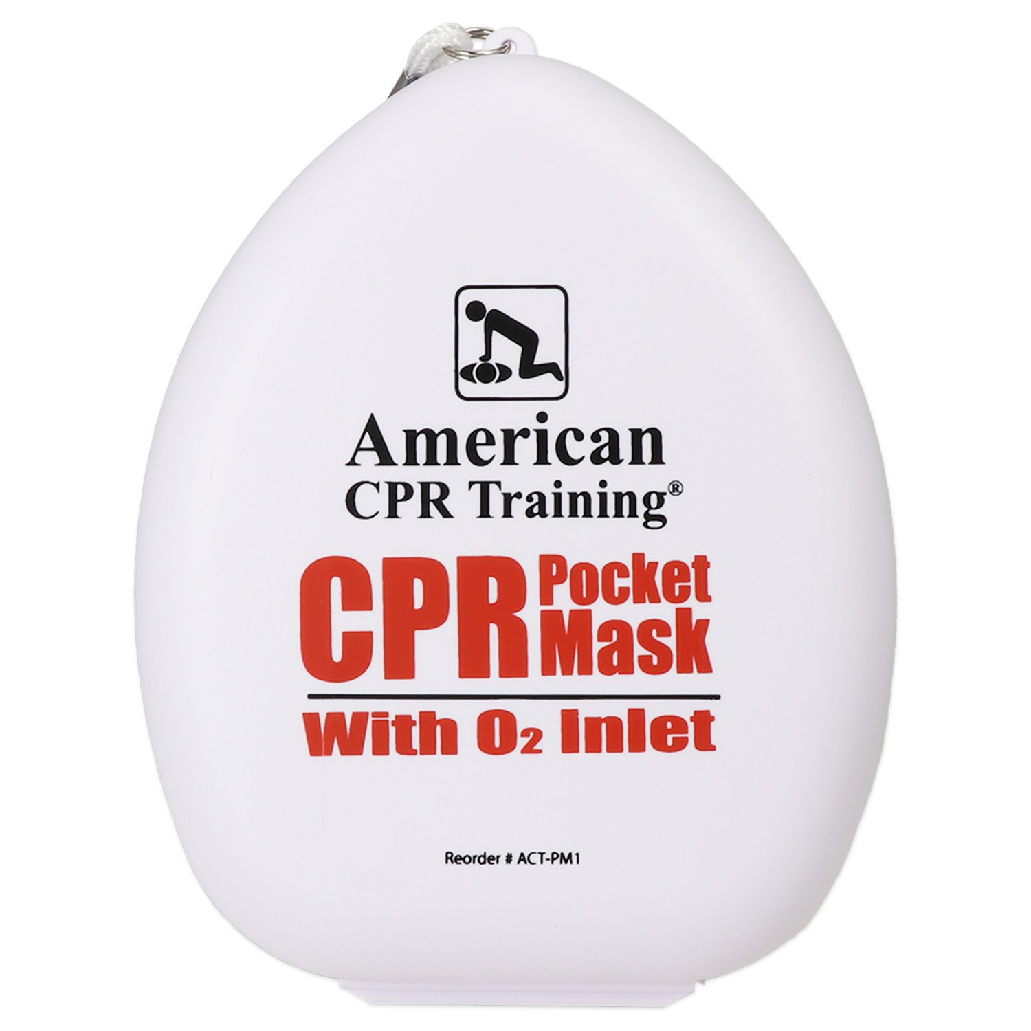American CPR Pocket Mask with O2 Inlet - Adult Child Infant
