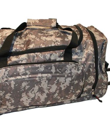 Camo Wheel Bag - Rolling Duffle Bag with Telescoping Handle