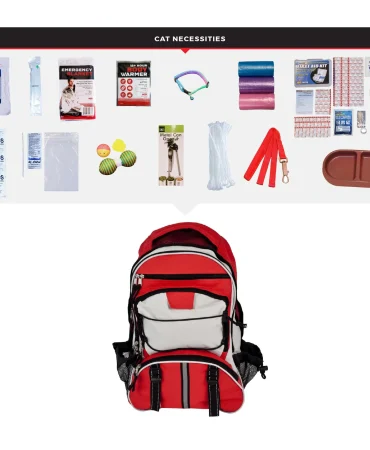 Deluxe Cat Survival Kit - Emergency Pet Preparedness Backpack