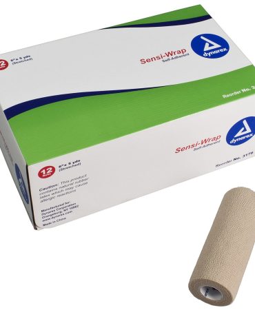 Dynarex Sensi-Wrap Self Adherent Bandage Rolls 6" x 5 yd - 12 Per Box