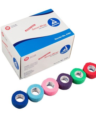 Dynarex Sensi Wrap Self Adherent Bandage Rainbow Pack 1" x 5 yds - 30/Case