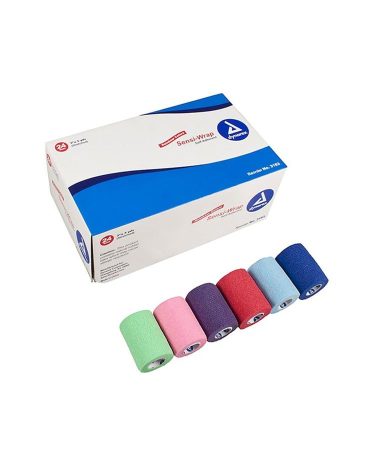 Dynarex Sensi Wrap Self Adherent Bandage Rainbow Pack 3" x 5 yds - 24/Case