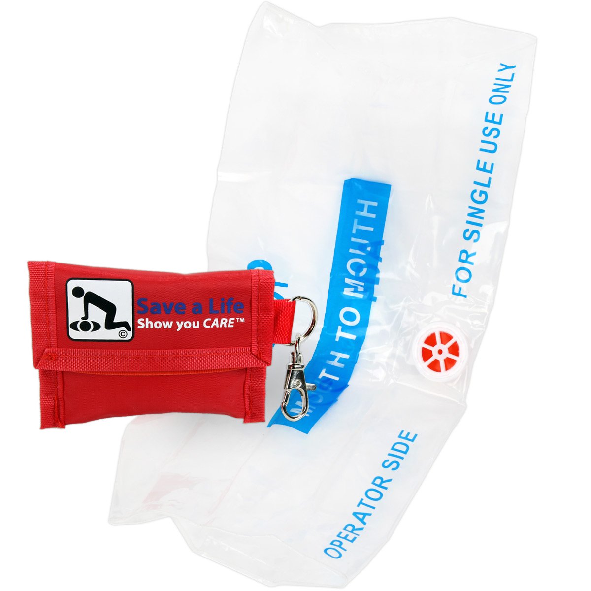 CPR Keychain with Gloves - Barrier Mask Face Shield