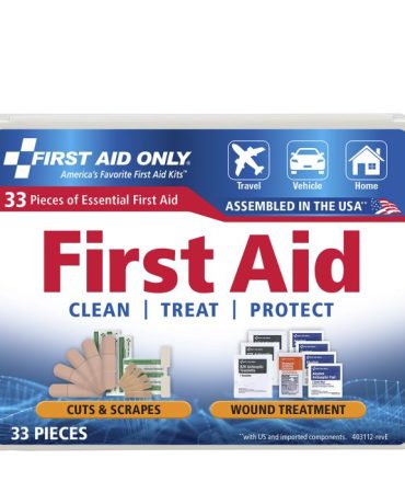 All Purpose First Aid Kit 34 Pieces - Compact Emergency Medical Kit