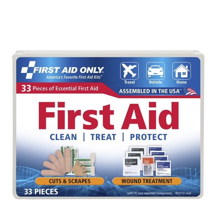 All Purpose First Aid Kit 34 Pieces - Compact Emergency Medical Kit