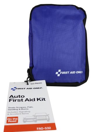 Auto First Aid Kit 104 Pieces - Softsided Vehicle Kit