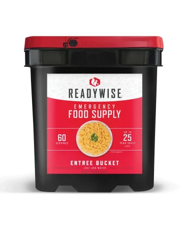 60 Serving Entree Grab and Go Bucket - 25 Year Shelf Life