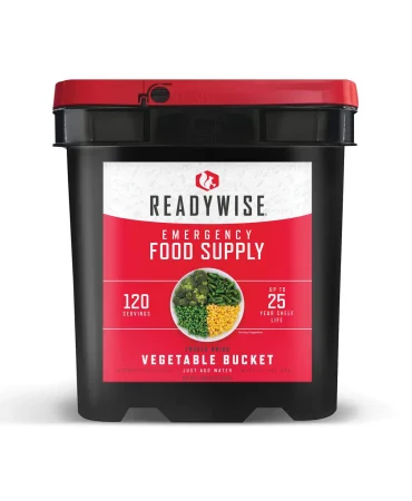 120 Serving Freeze Dried Vegetable Bucket - 25 Year Shelf Life