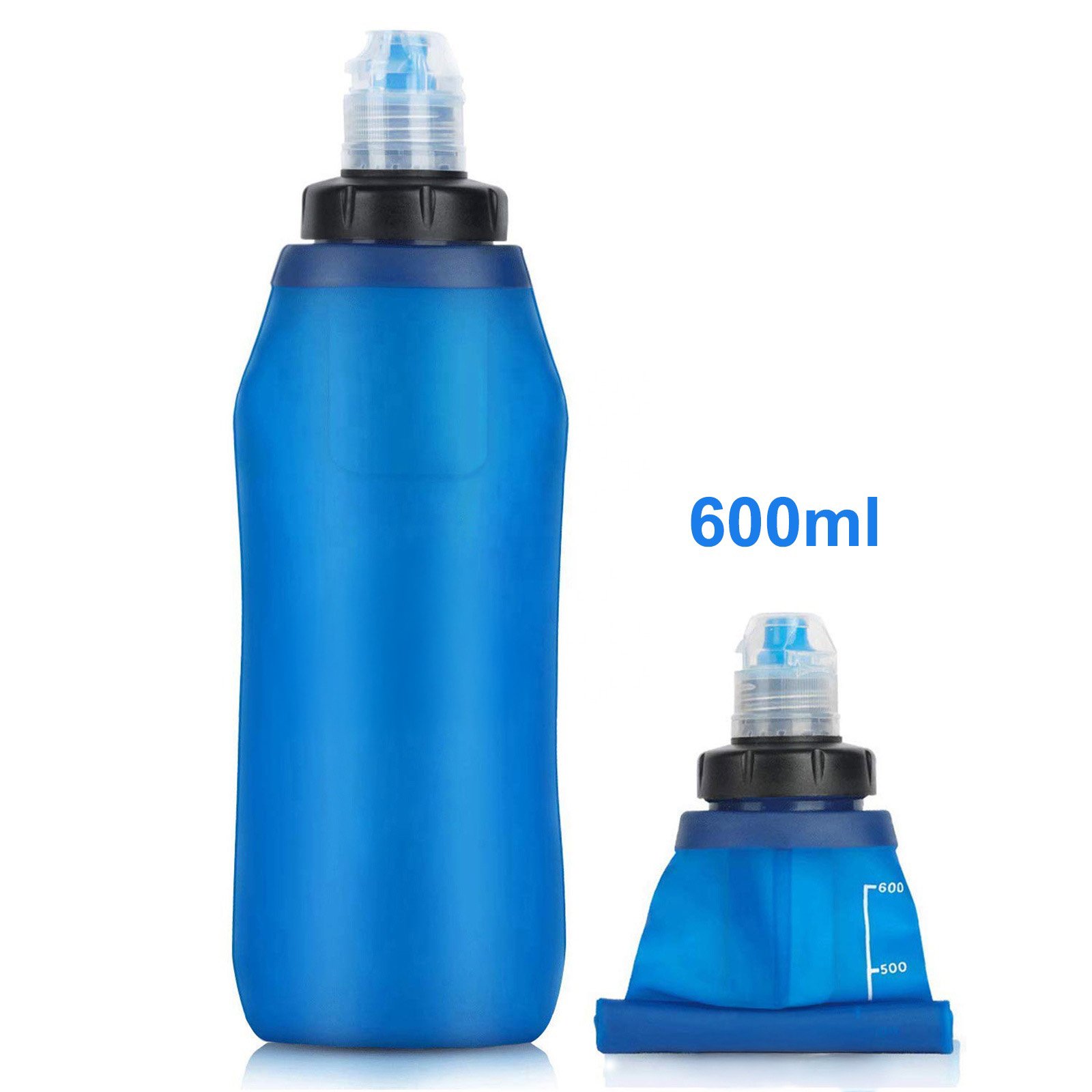 HygieniSafe Collapsible Water Filter Bottle - 600 ml