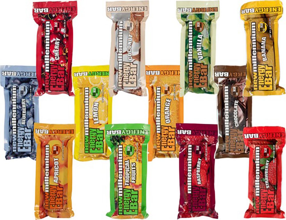 Variety Pack of Millennium Energy Bars - Case of 144 (12 Flavors)