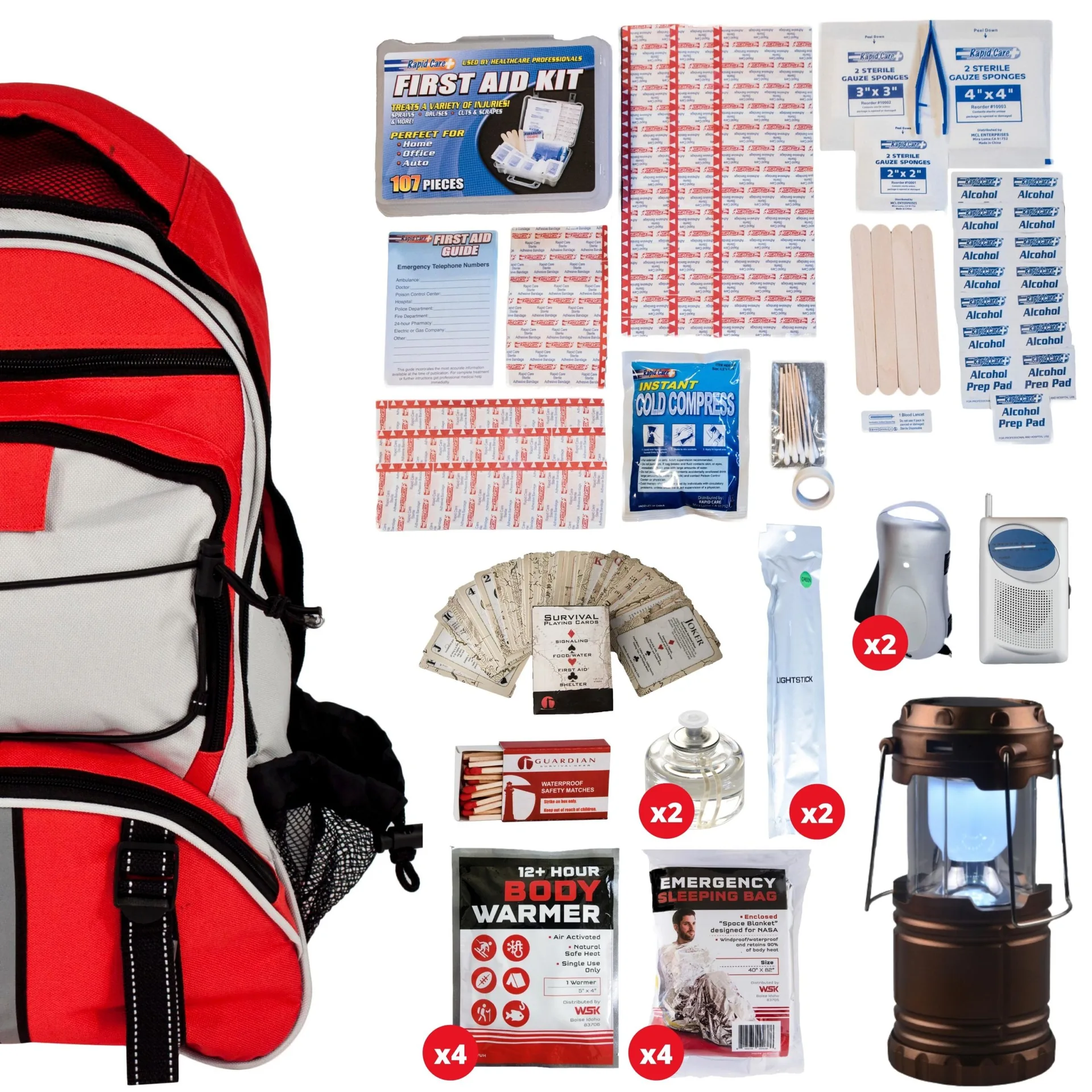 Family Blackout Kit Backpack - Emergency Power Outage Survival Pack