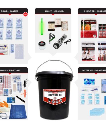 Bucket Survival Kit for 4 People - 72 Hour Emergency Supply