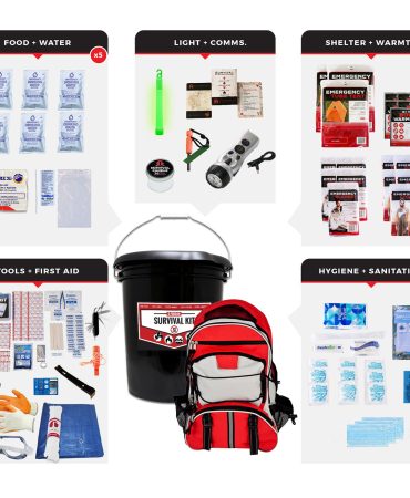 Bucket Survival Kit for 5 People - 72 Hour Emergency Supply
