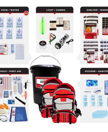 Bucket Survival Kit for 10 People - 72 Hour Emergency Supply