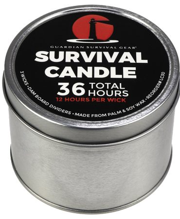 3-Wick 36-Hour Emergency Candle - Long Burn Survival Candle