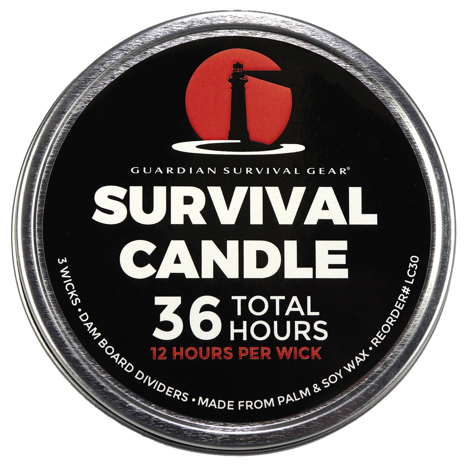 3-Wick 36-Hour Emergency Candle - Long Burn Survival Candle - Image 2