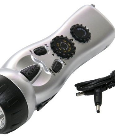 Dynamo Flashlight with Am/Fm Radio, Siren, and Cell Phone Charger