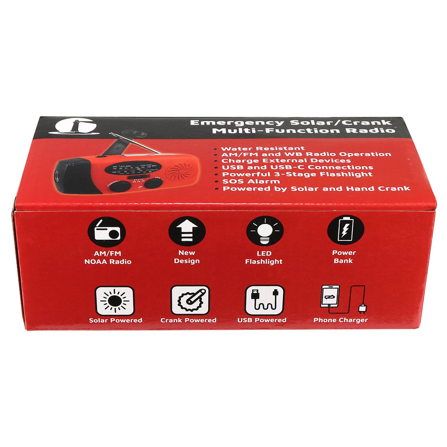 4-in-1 Dynamo Solar NOAA Weather Band Radio with USB-C Charging - Image 3